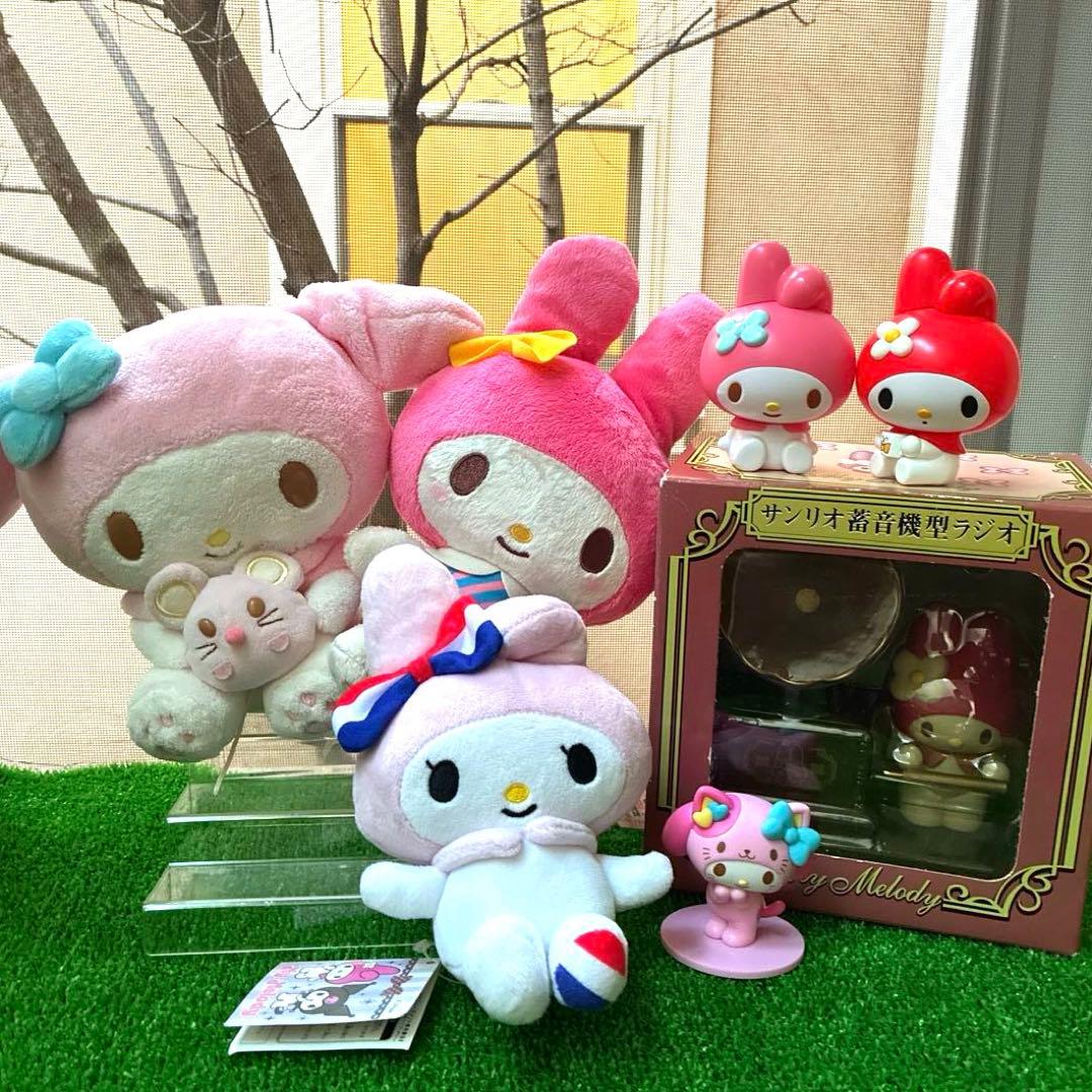 サンリオ　マイメロディ　蓄音機型ラジオ　ぬいぐるみ　フィギュア　まとめ売り