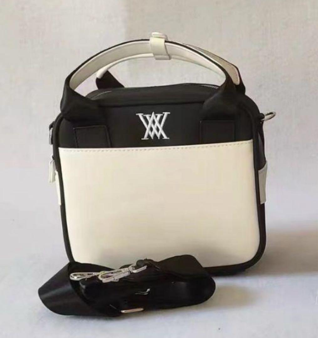 ANEWGOLF ラウンドバック ミニショルダーバッグ 黒と白　新品未使用品