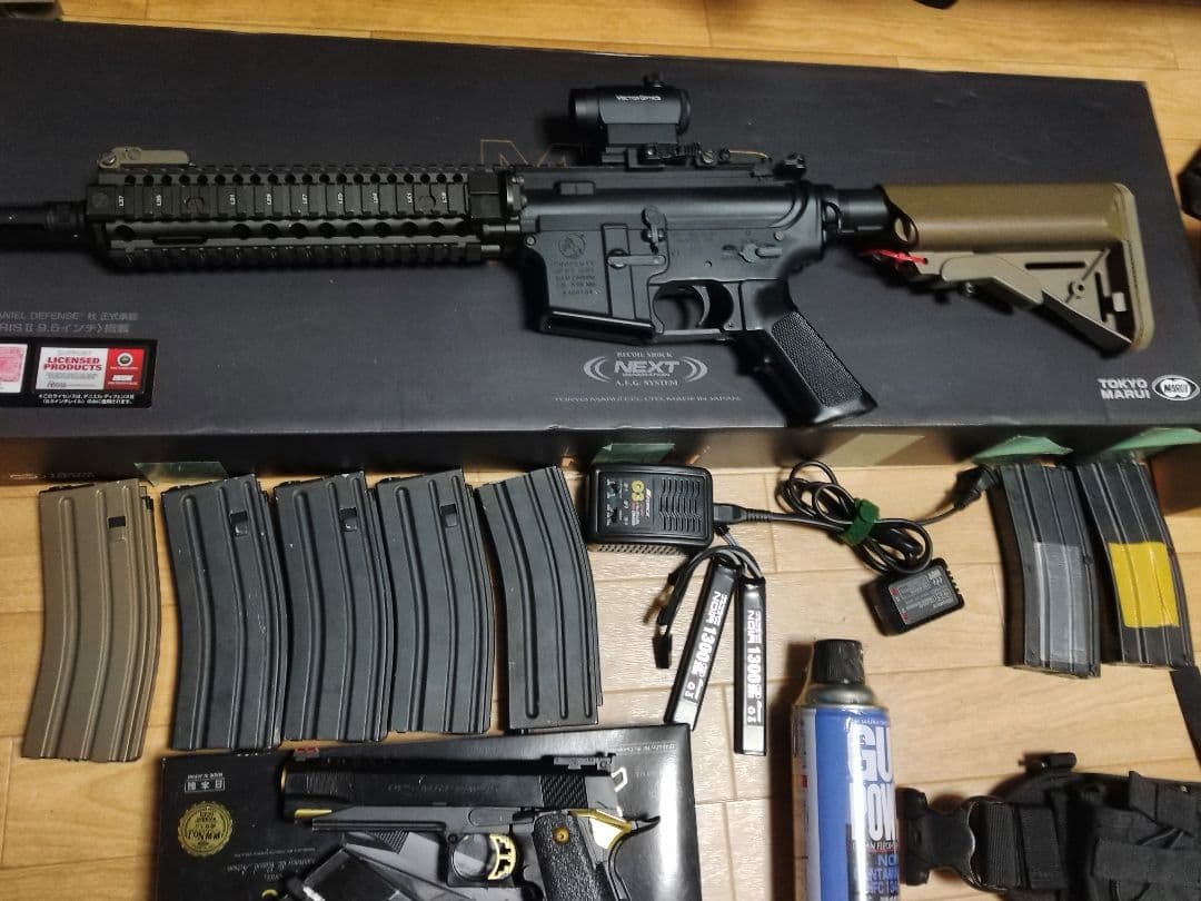 次世代電動ガン Mk18 Mod.1　ハイキャパゴールドマッチ　サバゲーセット