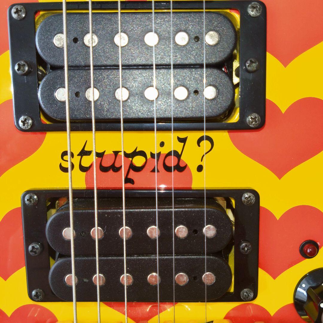 [廃盤] バーニー YH-JR hideモデル アンプ内蔵ギター イエローハート