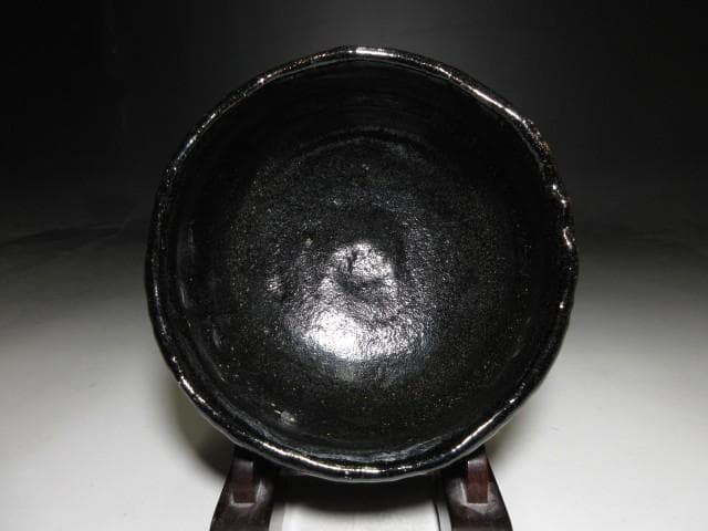 楽吉左衛門十二代 弘入 黒茶碗「唐松」／裏千家十四世 淡々斎 書付在り／共箱