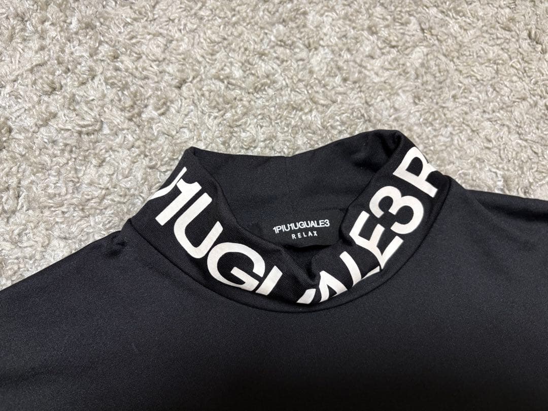 1PIU1UGUALE3⚫︎長袖モックシャツM/46ブラック