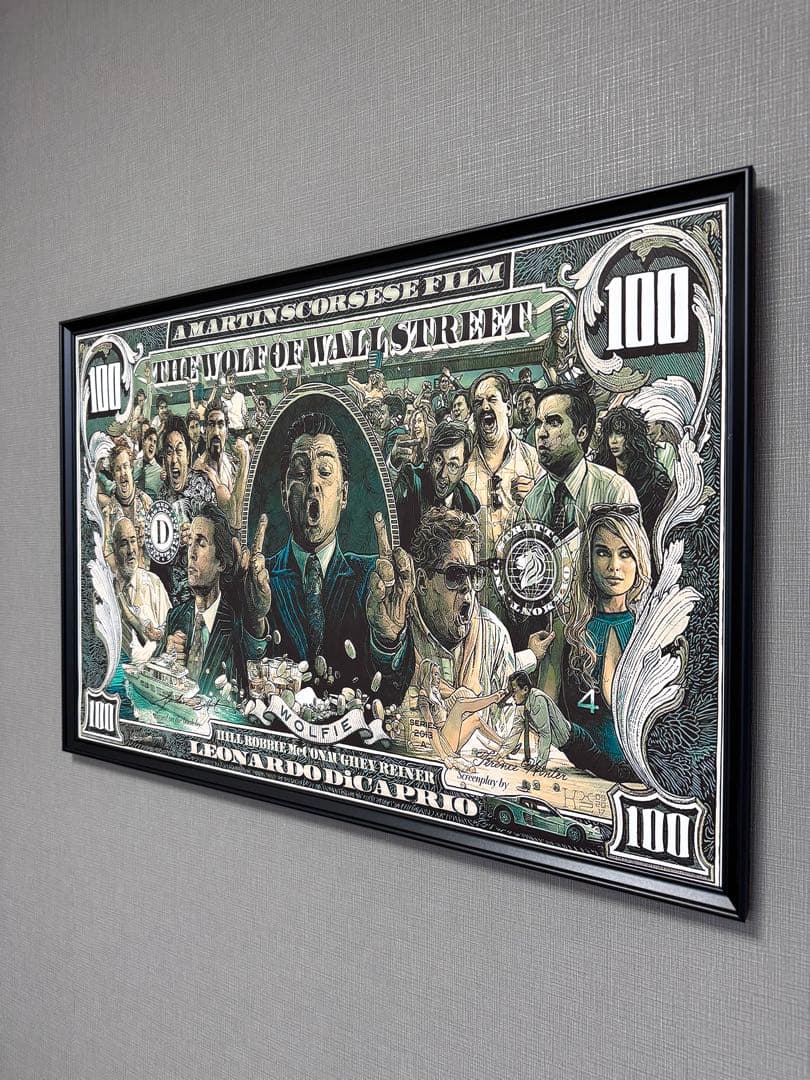 No.306フレーム付きキャンバスアート　ウルフオブウォールストリート　絵画