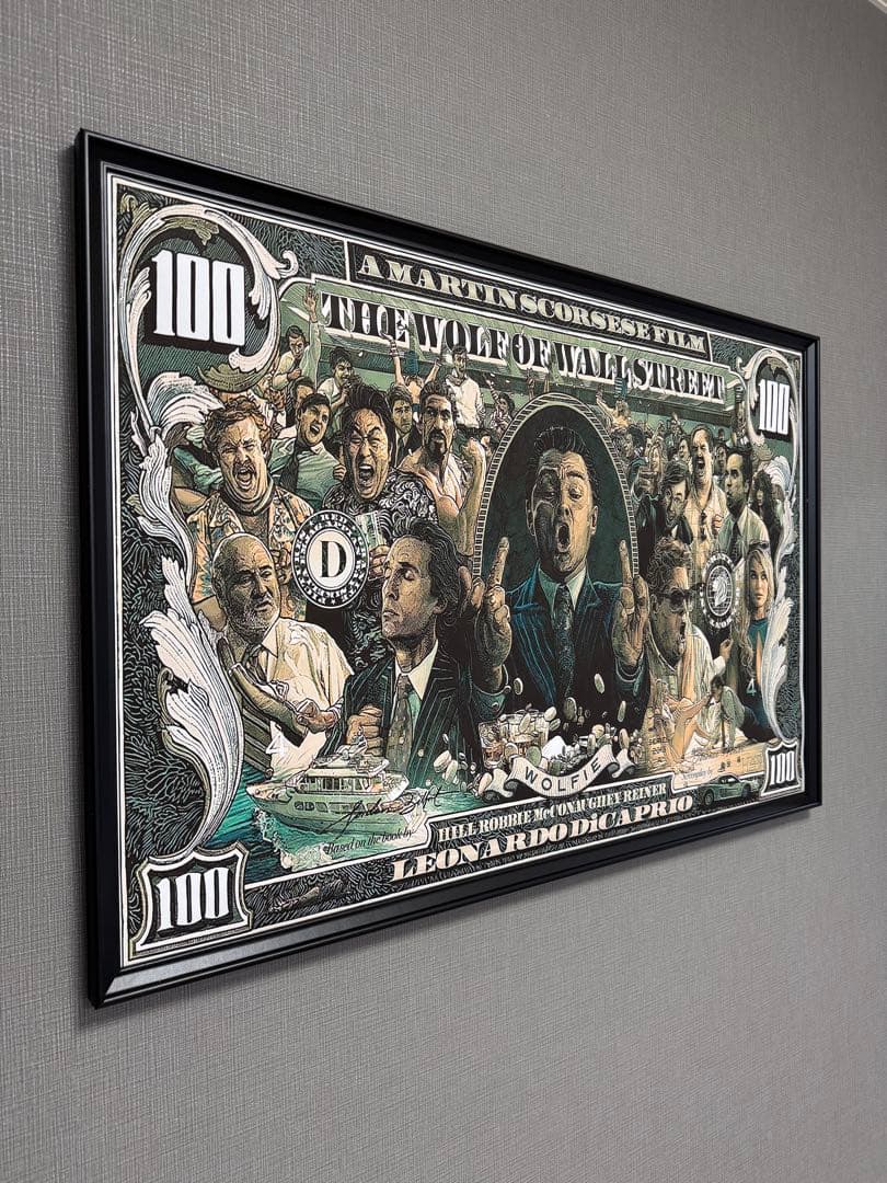 No.306フレーム付きキャンバスアート　ウルフオブウォールストリート　絵画
