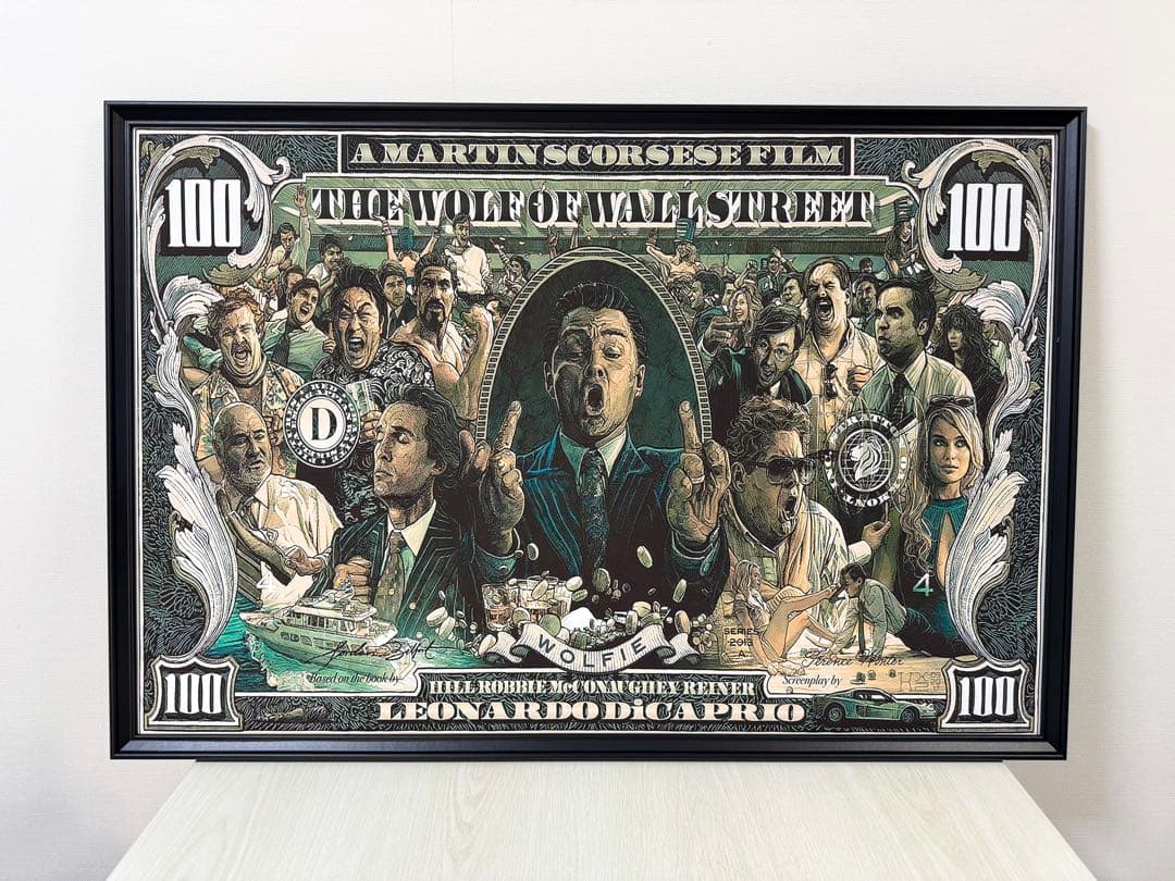 No.306フレーム付きキャンバスアート　ウルフオブウォールストリート　絵画