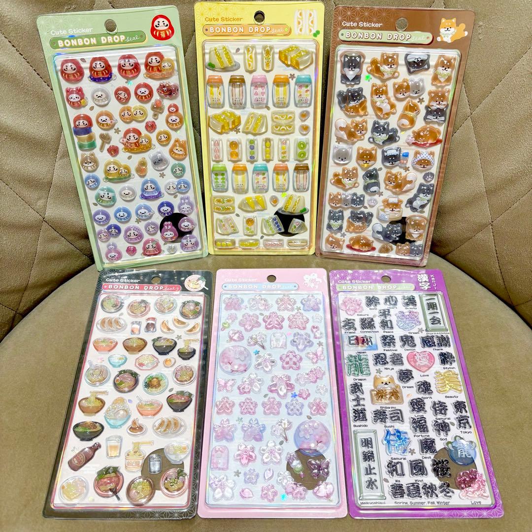 【正規品】 ボンボンドロップシール 和柄 新作 6種 ボンドロ