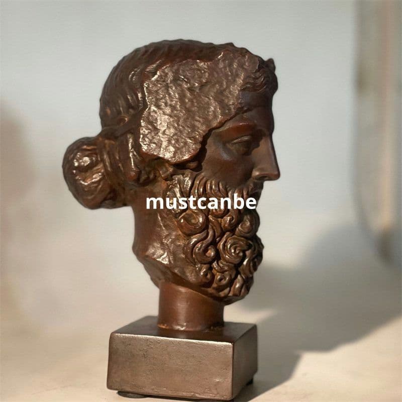 石像ギリシャ酒神ディオニュソス頭部居間 玄関 茶室 執務机 装飾品 工芸品 置物