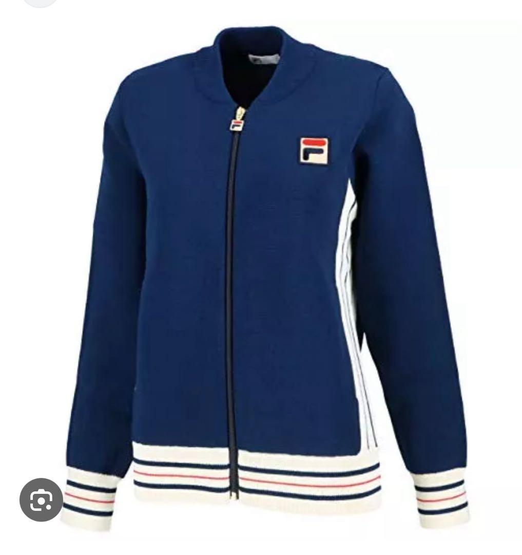 【新品】FILA テニス ジャケット ニット レディース ネイビー フィラ L