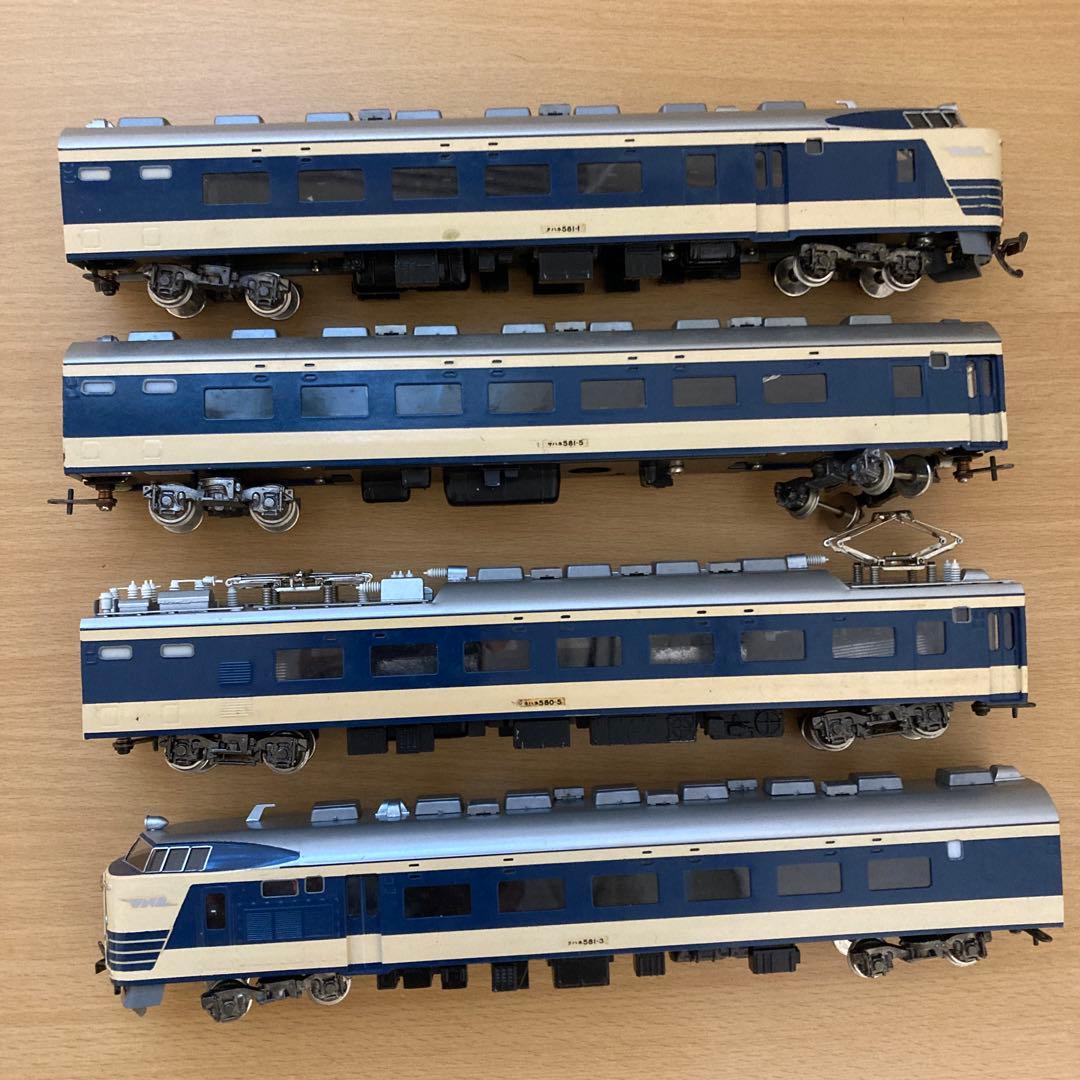 HOゲージ 鉄道模型 国鉄581系特急　4両セット