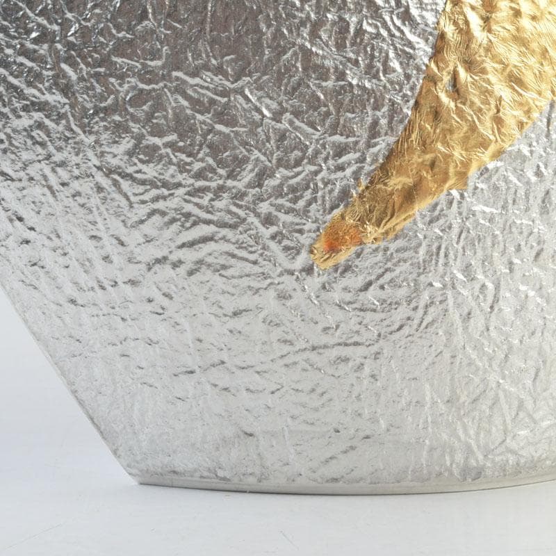 茶道具　ゆり工房　中村百合恵作　本錫製　花器　花入　共箱　V　9246