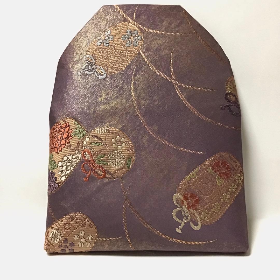 袋帯 結婚式バッグ 数寄屋袋　茶道 初釜 仕覆 未使用正絹袋帯 リメイク348