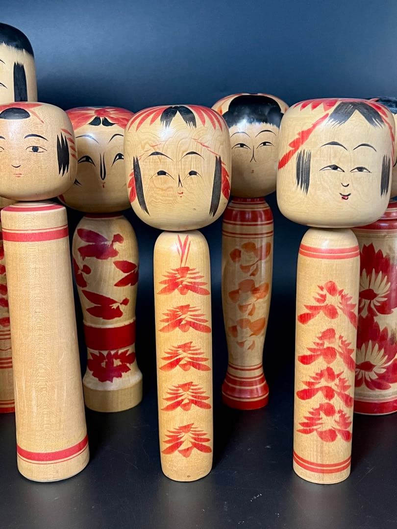 伝統こけし10本セット 会田栄治 岡崎昭一 遊佐福寿 井上ゆき子 我妻与四松ほか