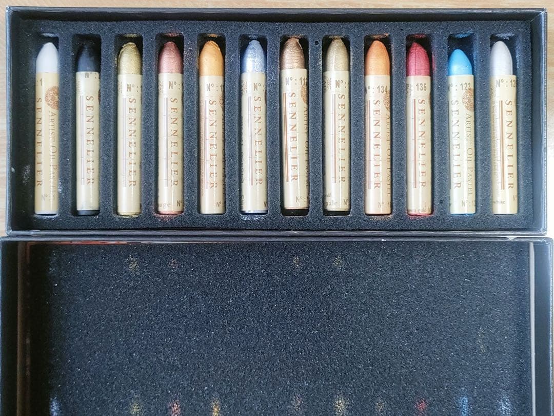 セヌリエ オイルパステル 72色 セット ＋ パール メタリック 12色 セット