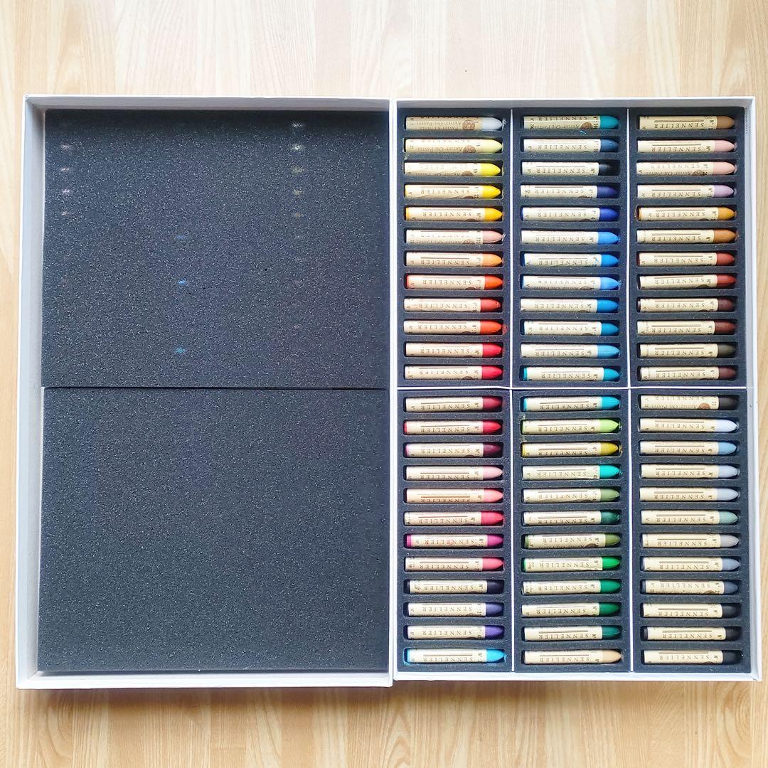 セヌリエ オイルパステル 72色 セット ＋ パール メタリック 12色 セット