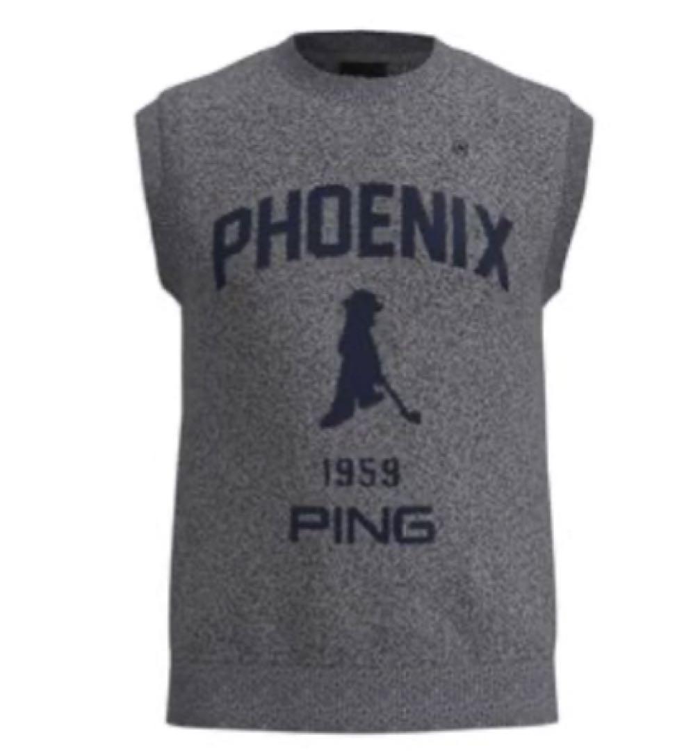 【新品】PING PHOENIX メンズ 軽量 クルーネックニットベスト (L)
