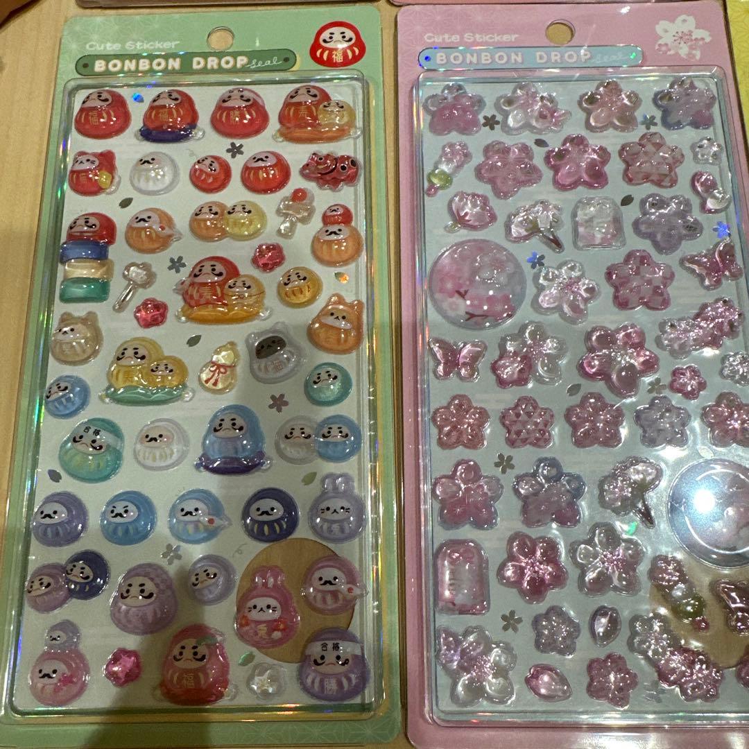 超お得❗️値下げ‼️最安値‼️新柄　正規品　ボンボンドロップシール　和柄　8種セット