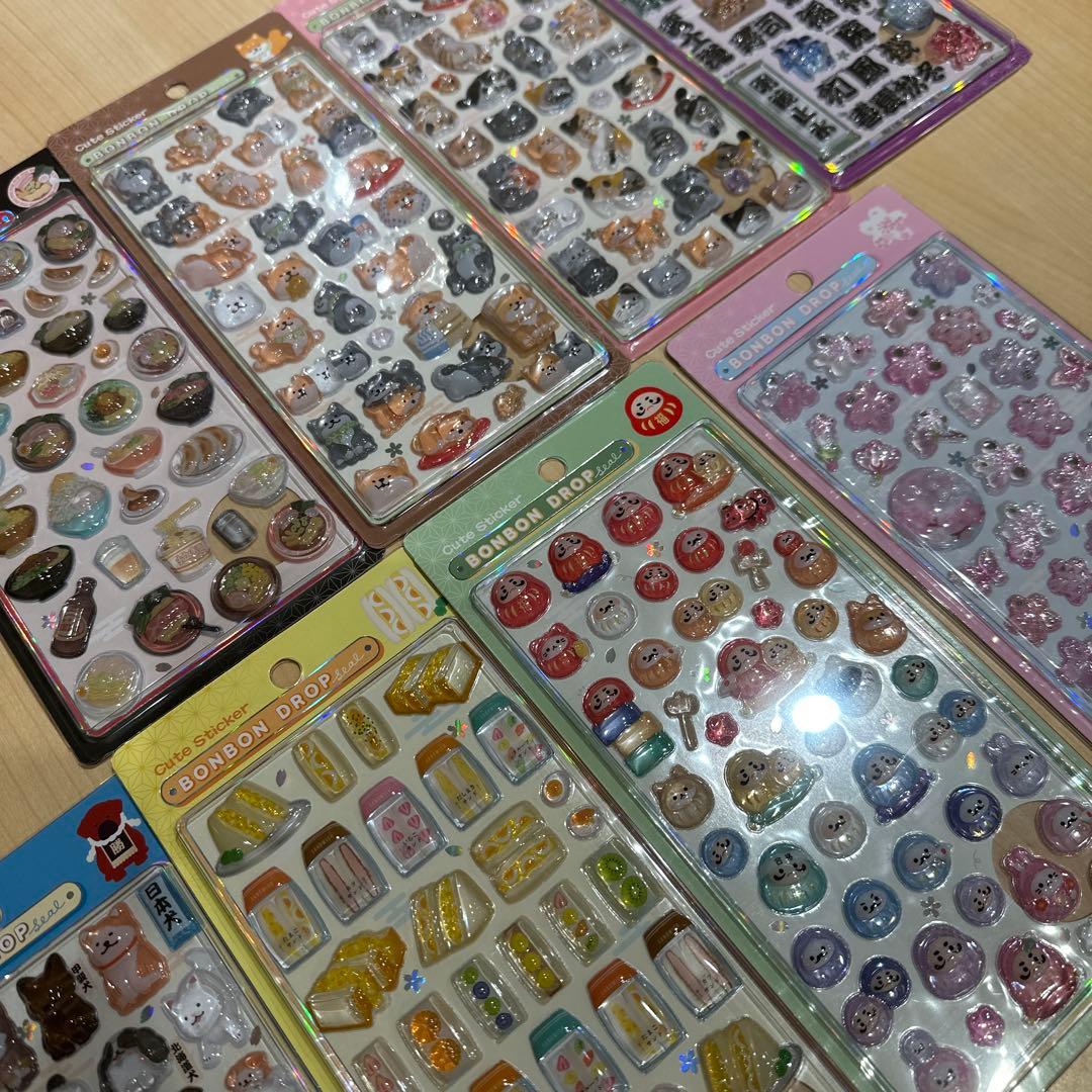超お得❗️値下げ‼️最安値‼️新柄　正規品　ボンボンドロップシール　和柄　8種セット