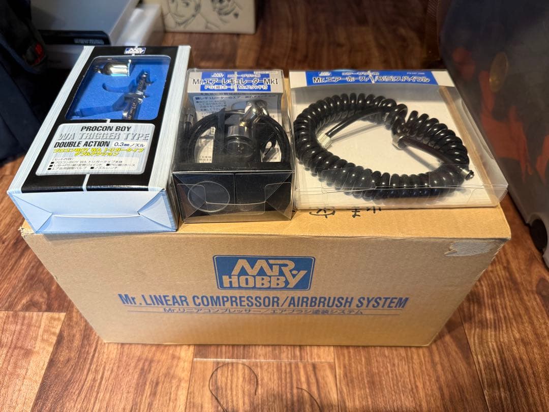 【GSIクレオス】エアブラシセット　ハンドピースとコンプレッサー他