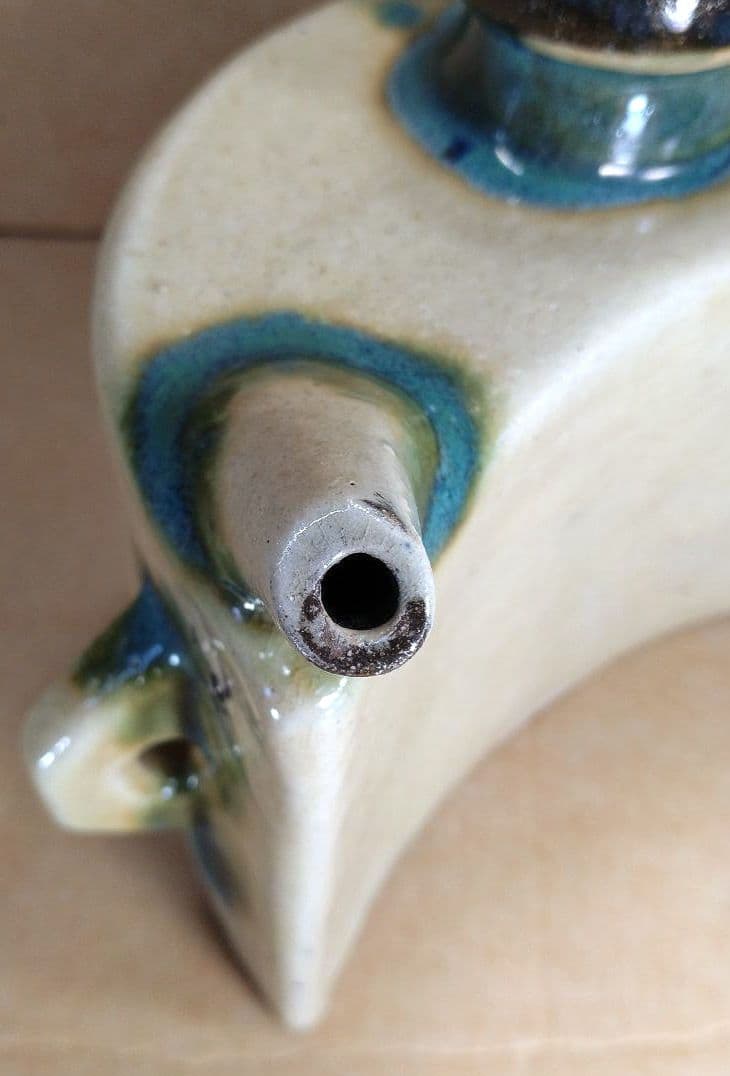 最高のアガリ【本物保証】金城次郎 壷屋焼 抱瓶 共箱 栞 人間国宝 壺屋やちむん