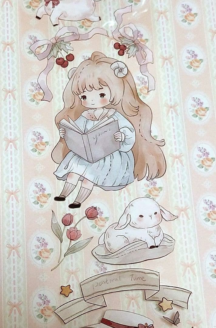 J1029＃小园与小羊(PET)鹿屿切り売り海外人物マステ女の子