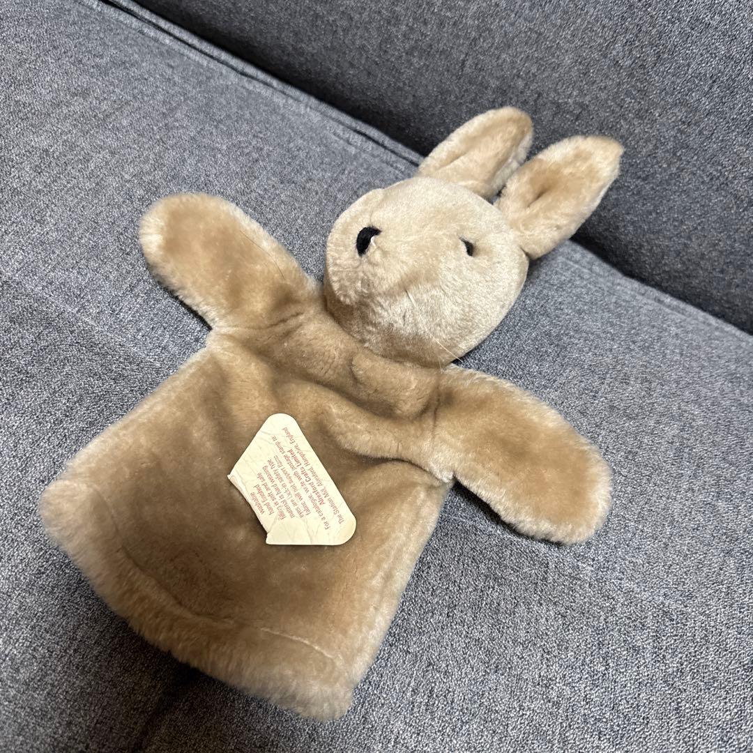 タグ付　うさぎのパペットぬいぐるみ　Alresford Crafts イギリス