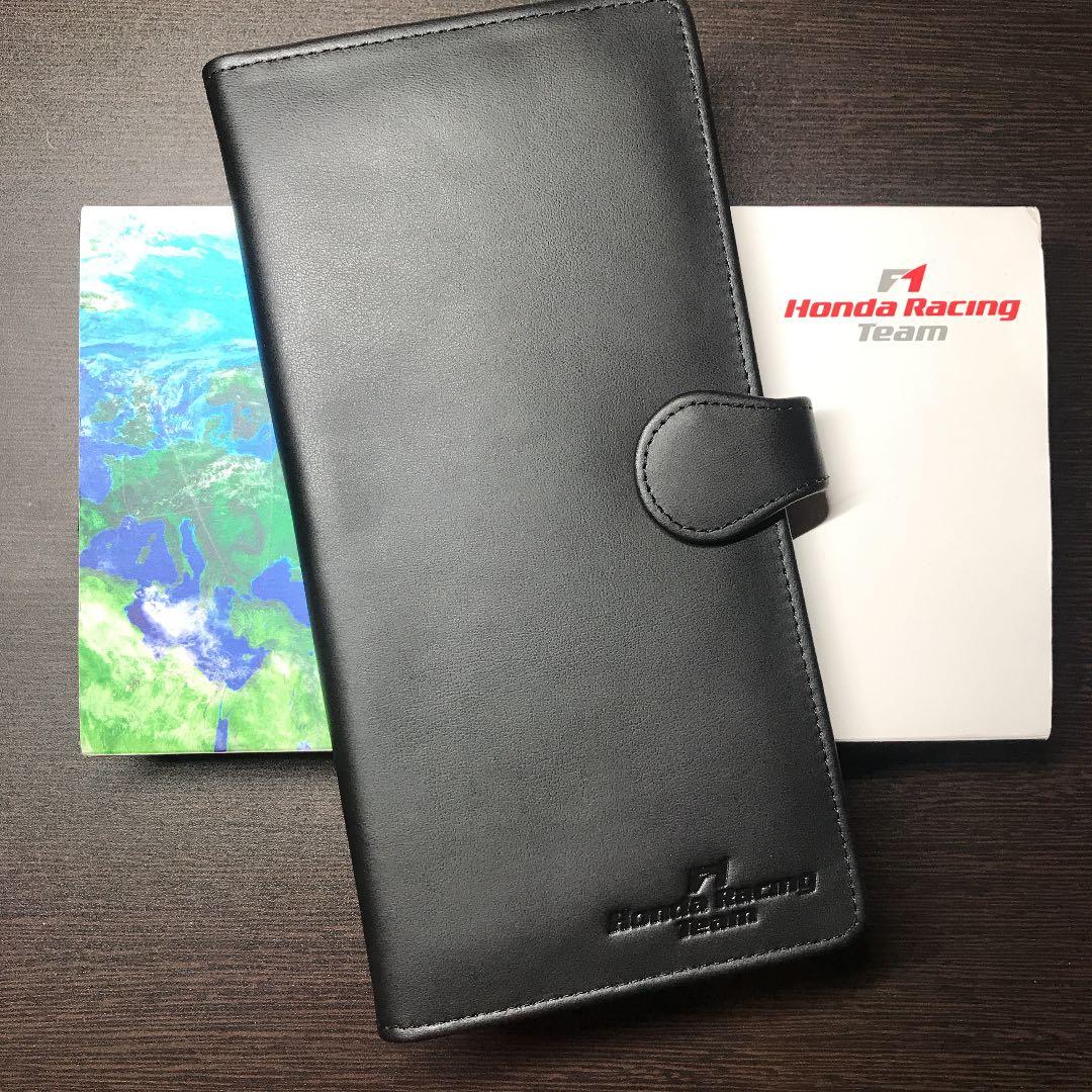 F1 ホンダ Honda Racing Team ロングパスポートケース 本革