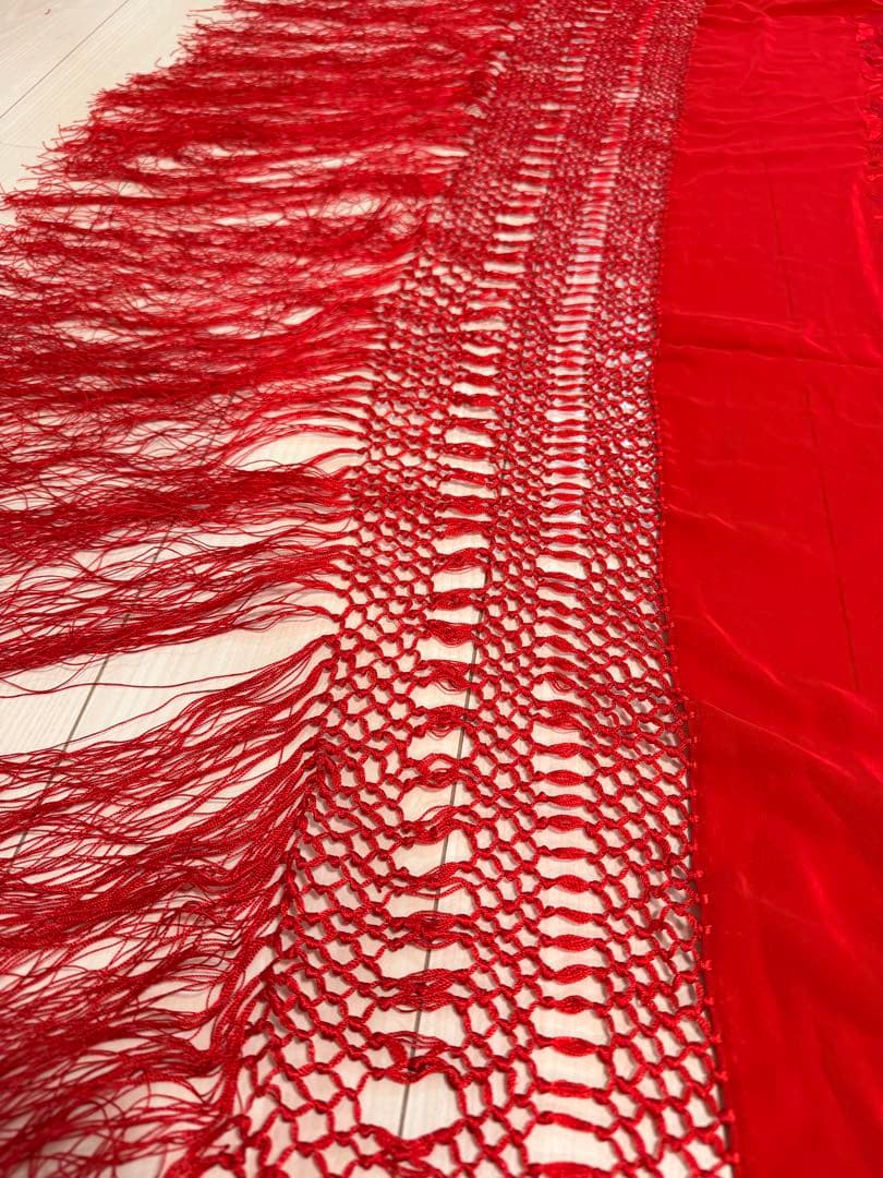 本場スペイン製 フラメンコ用 マントン・デ・マニラ（シルク100%・総刺繍）