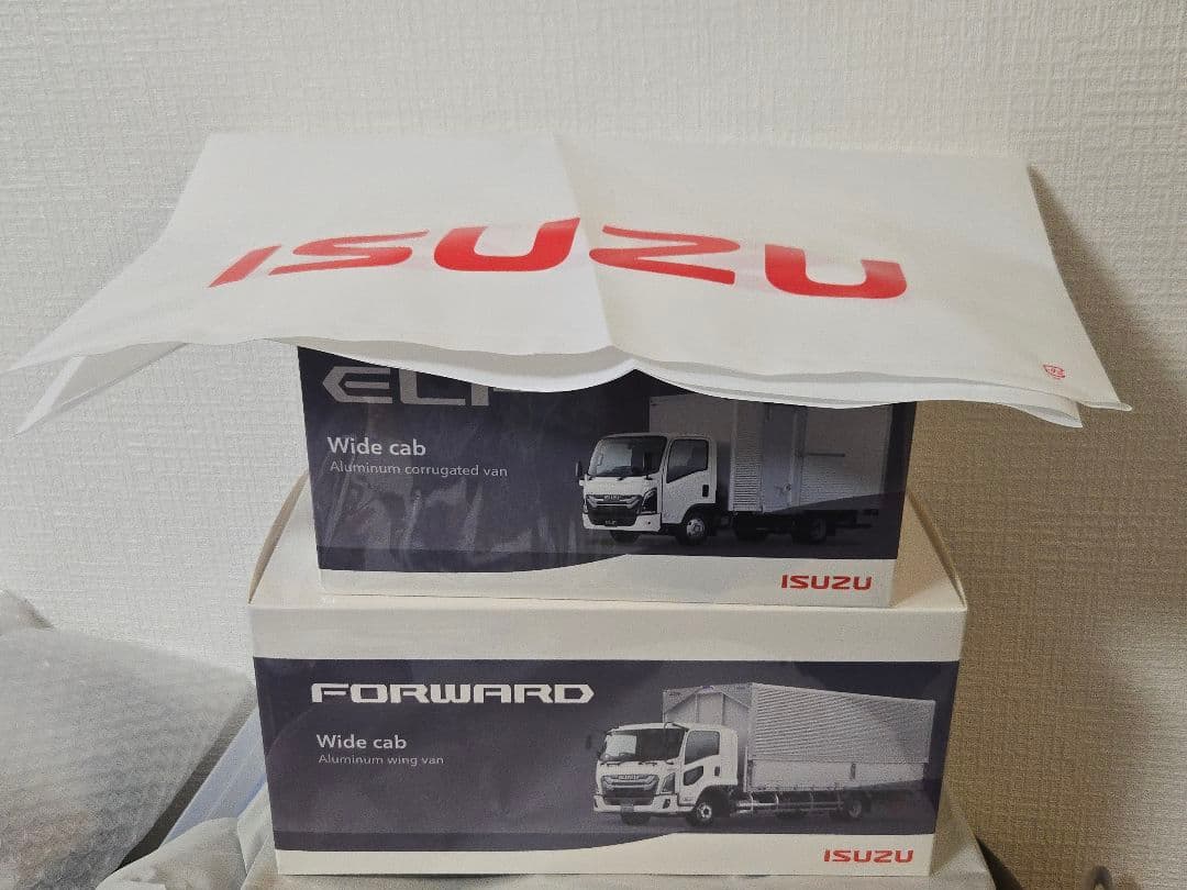 「未開封」1/43 京商 いすゞ エルフ フォワード ワイドキャブ 2台セット