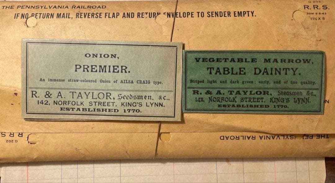 海外　シードパケット3枚　ヴィンテージ　2