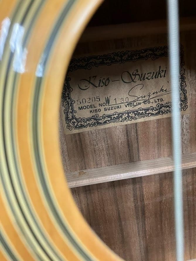 希少　美品　木曽鈴木　W-130　ジャパンヴィンテージ　アコースティックギター