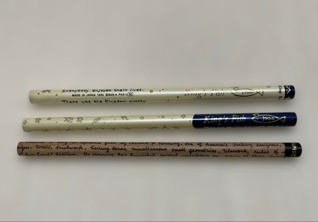 【匿名配送】未使用　鉛筆3本セット レトロ　1990 1989 文房具　年代物