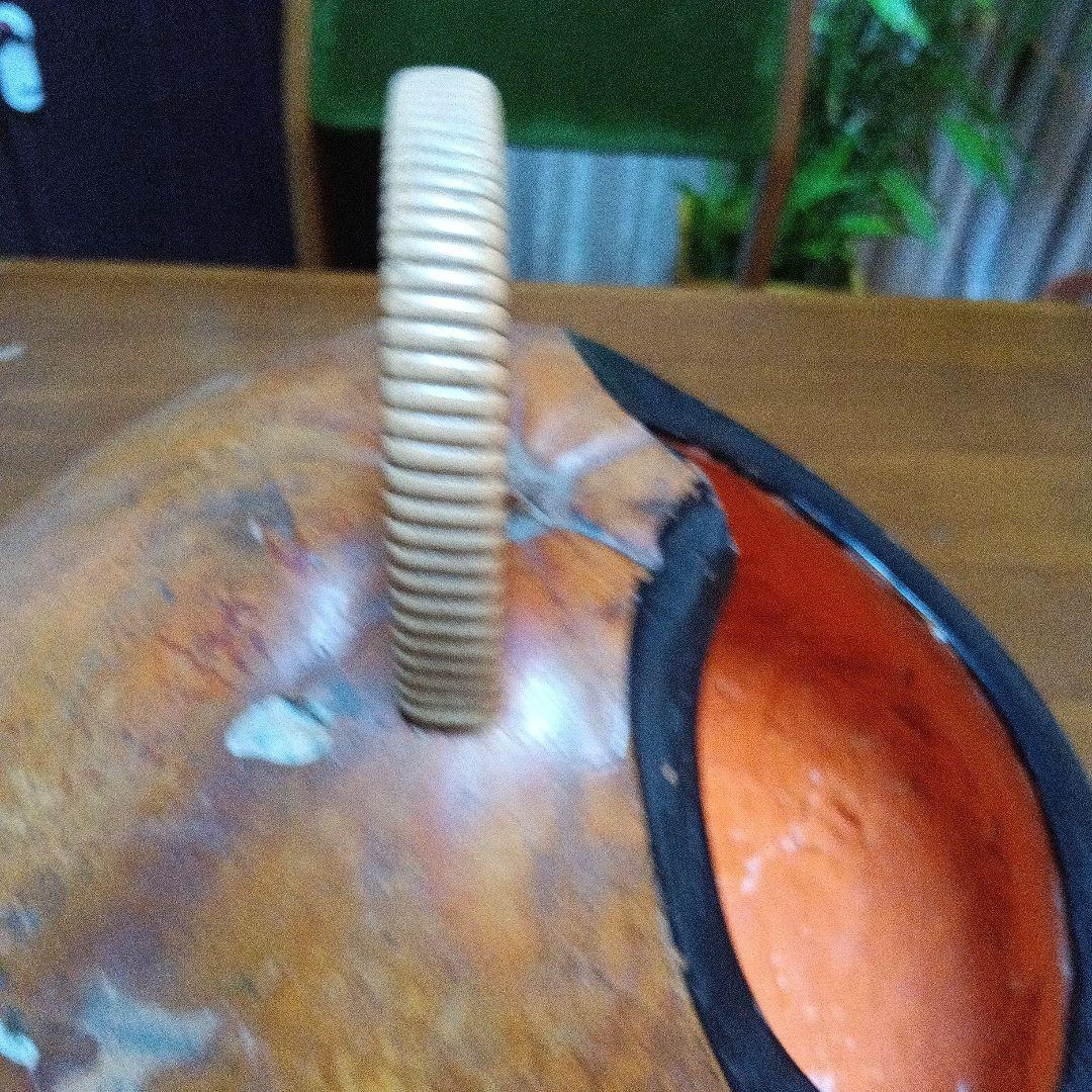 骨董 瓢炭斗 ふくべ細工 炭入れ 炭斗