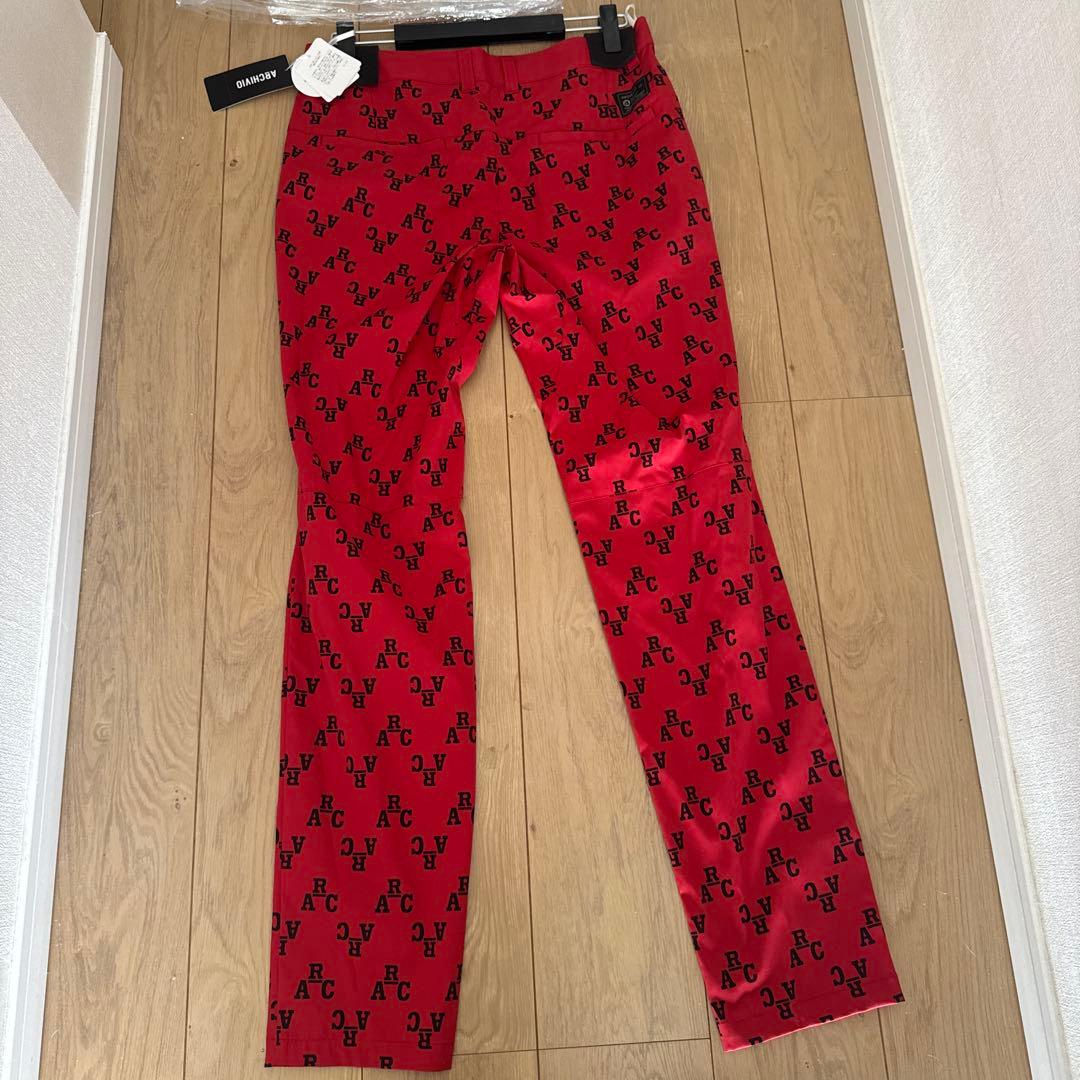 ABCHIVO 防水ロゴプリントパンツ レッド