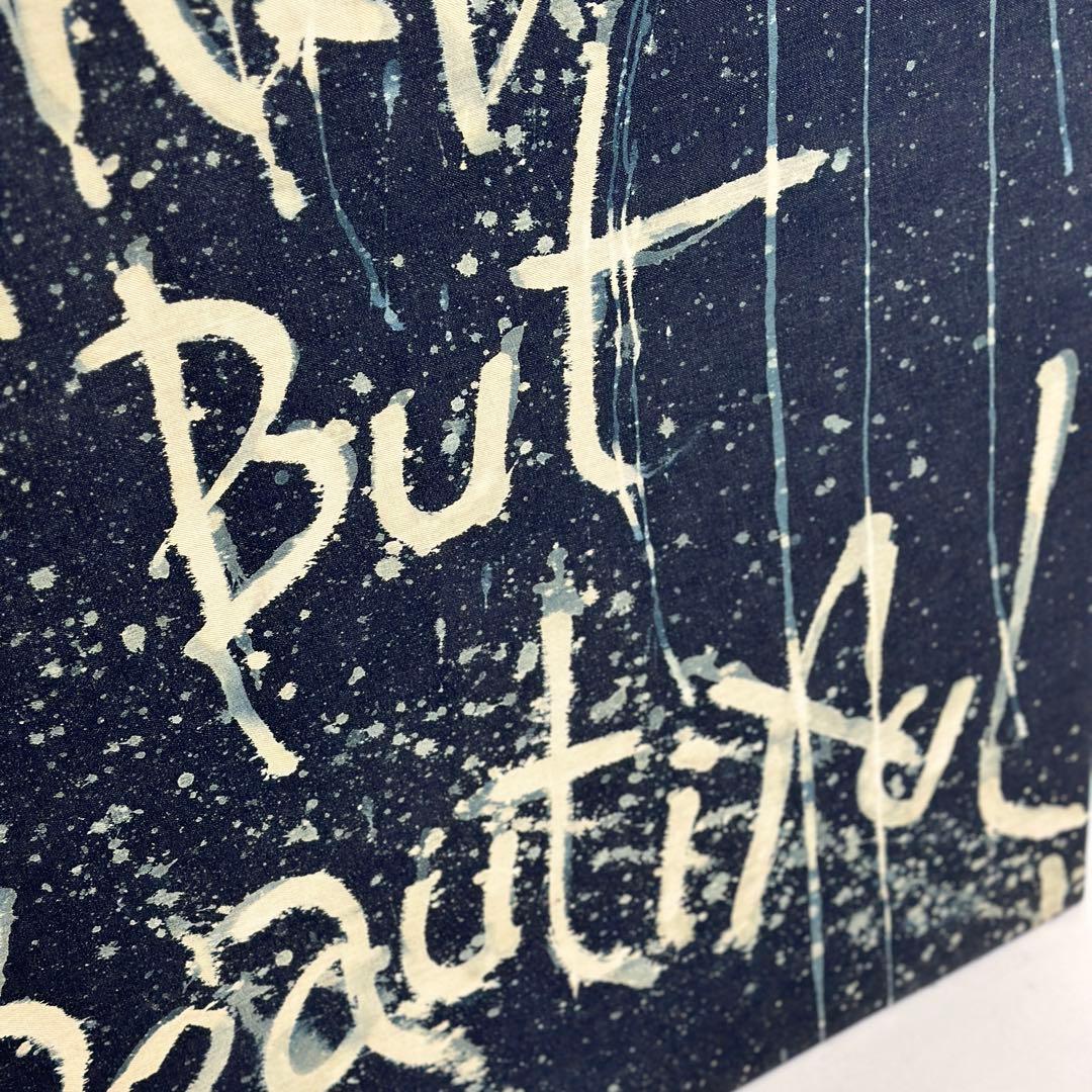 デニム 特大 ブリーチ アート 絵 一点物 店舗 展示品