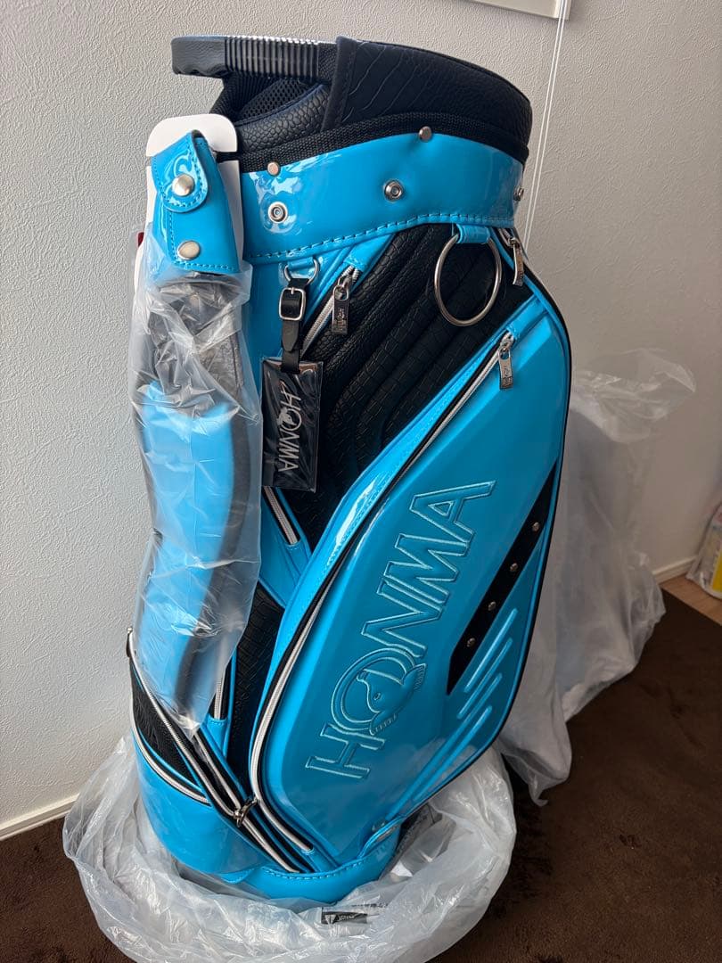 HONMA キャディバッグ 青色 カバー付き