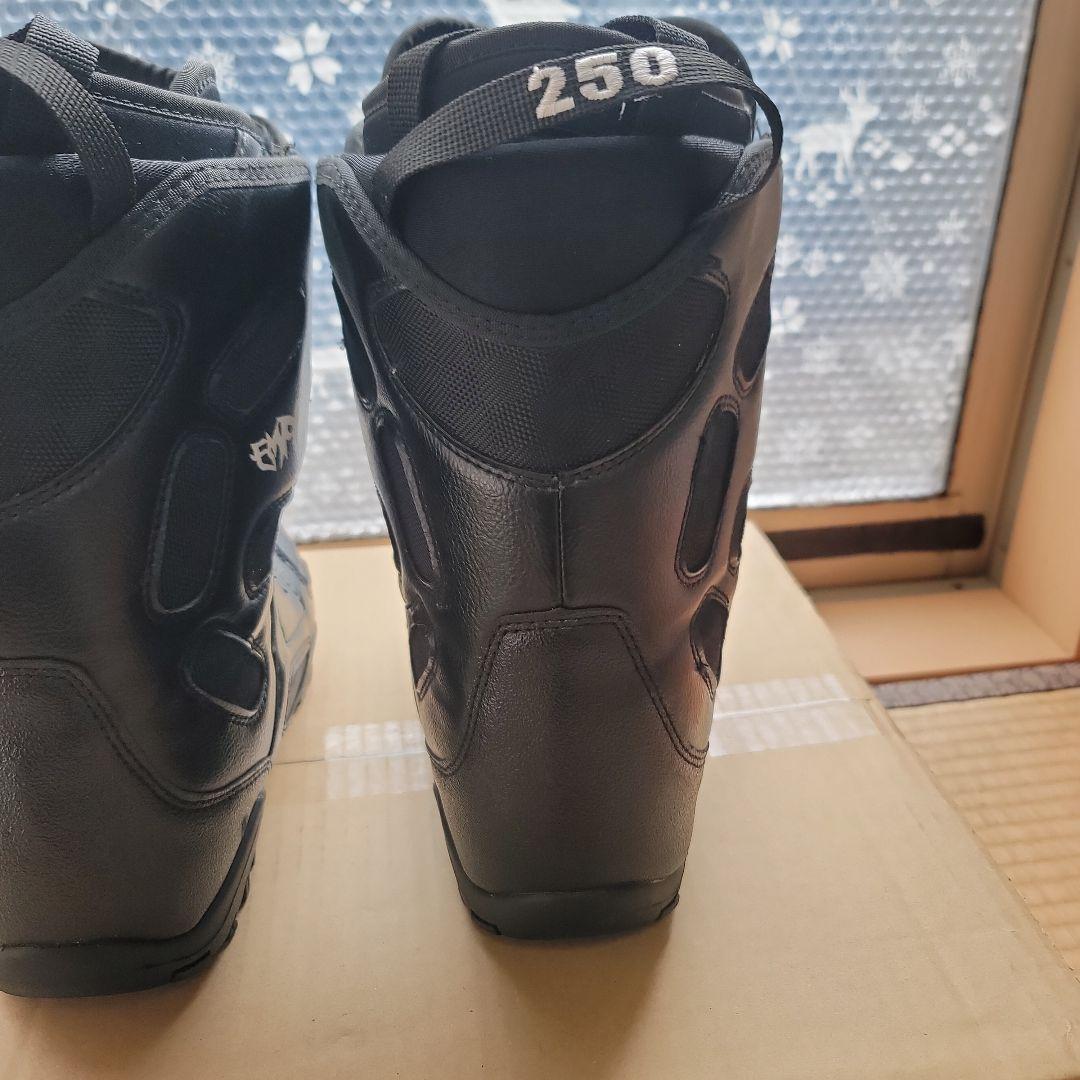 ブラック スノーボードブーツ ダイヤル式25センチ