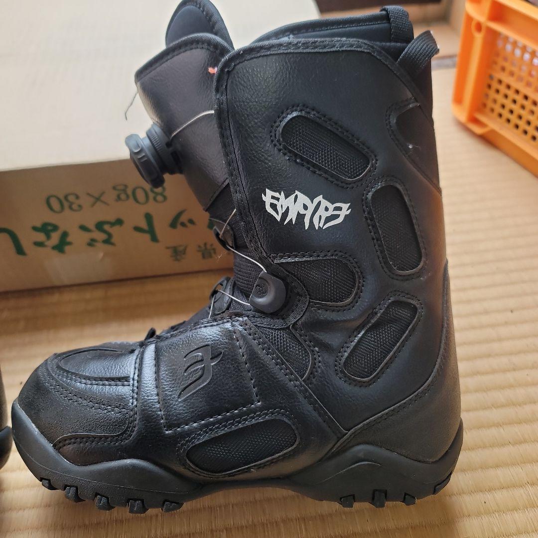 ブラック スノーボードブーツ ダイヤル式25センチ