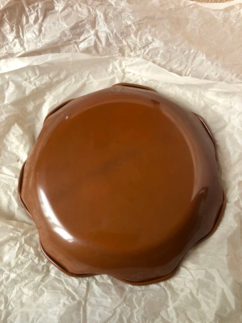 菓子器　煮色　木の葉　秀夆堂造　紙箱入