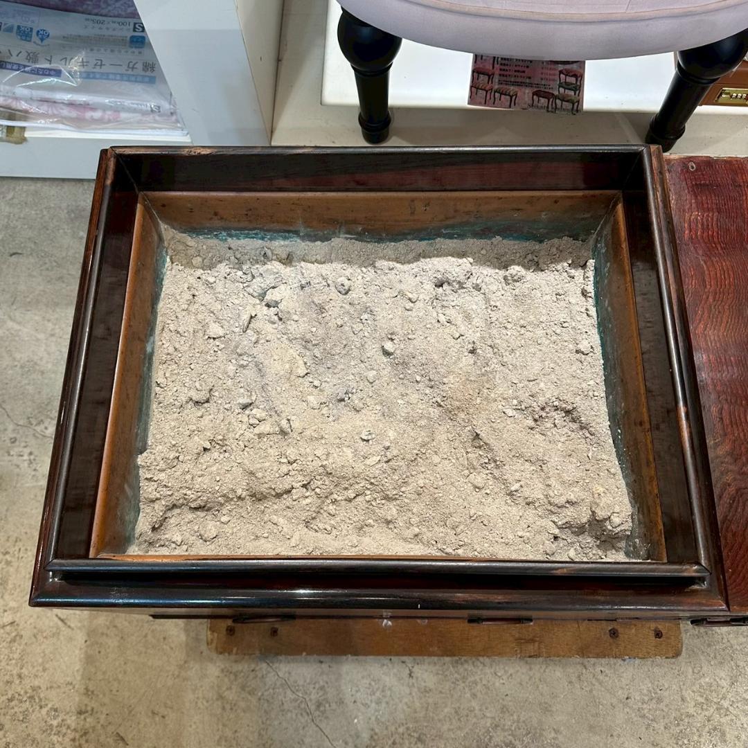 8Φ 江戸長火鉢 関東火鉢 囲炉裏 五徳 小民具 古道具 幅76㎝ 昭和レトロ