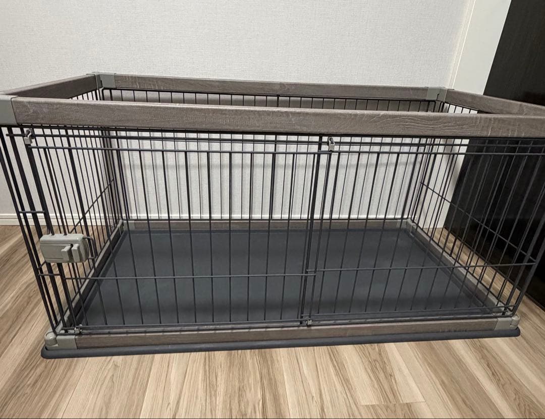 アイリスオーヤマ犬 ウッディサークル ロータイプ アッシュグレー