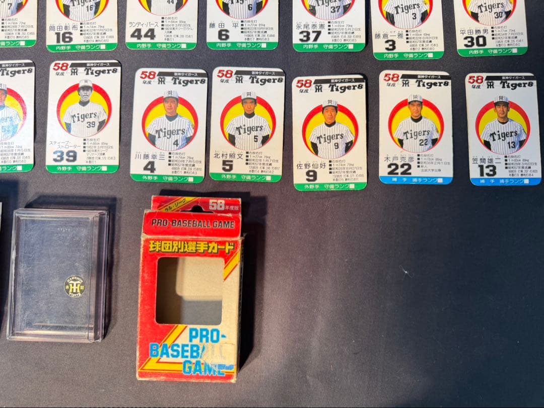 タカラ　58年版　プロ野球カードゲーム　阪神タイガース　当時物
