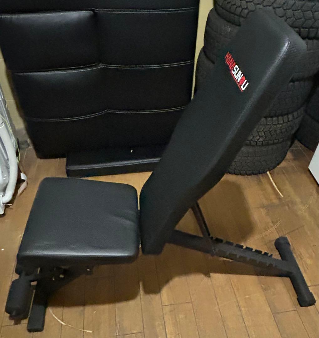 ベンチ付き 【引き取り川口市】可変式ダンベル　41.5kg×2