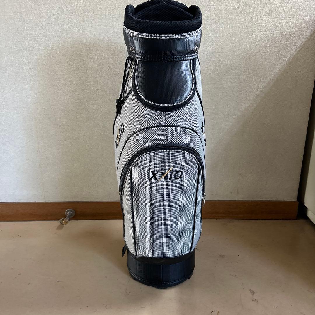 XXIO キャディバッグ チェック柄 グレー・ブラック
