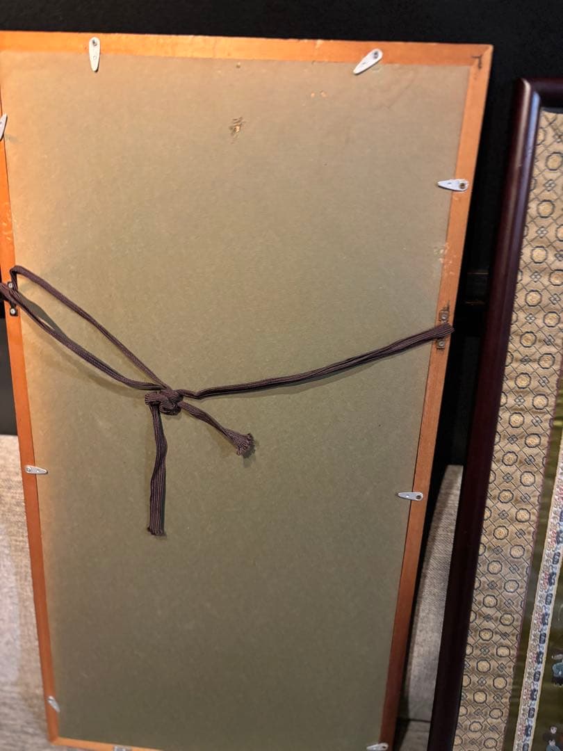 値下げ！中国 刺繍アート 額装 2点セット1980年代 中国購入　民俗