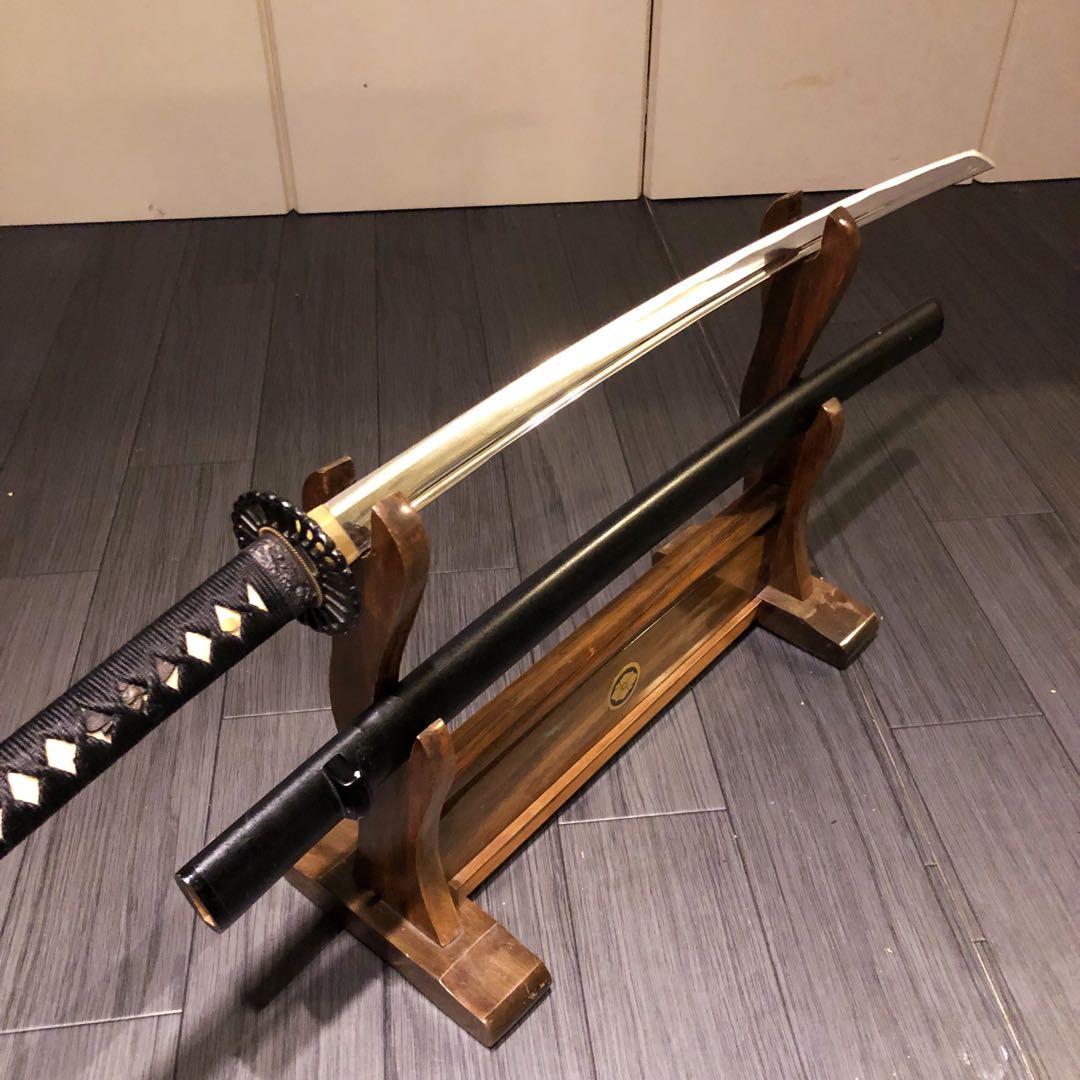 専用　本格模造刀　居合刀　樋入り刀身　黒拵え　亜合金刀身