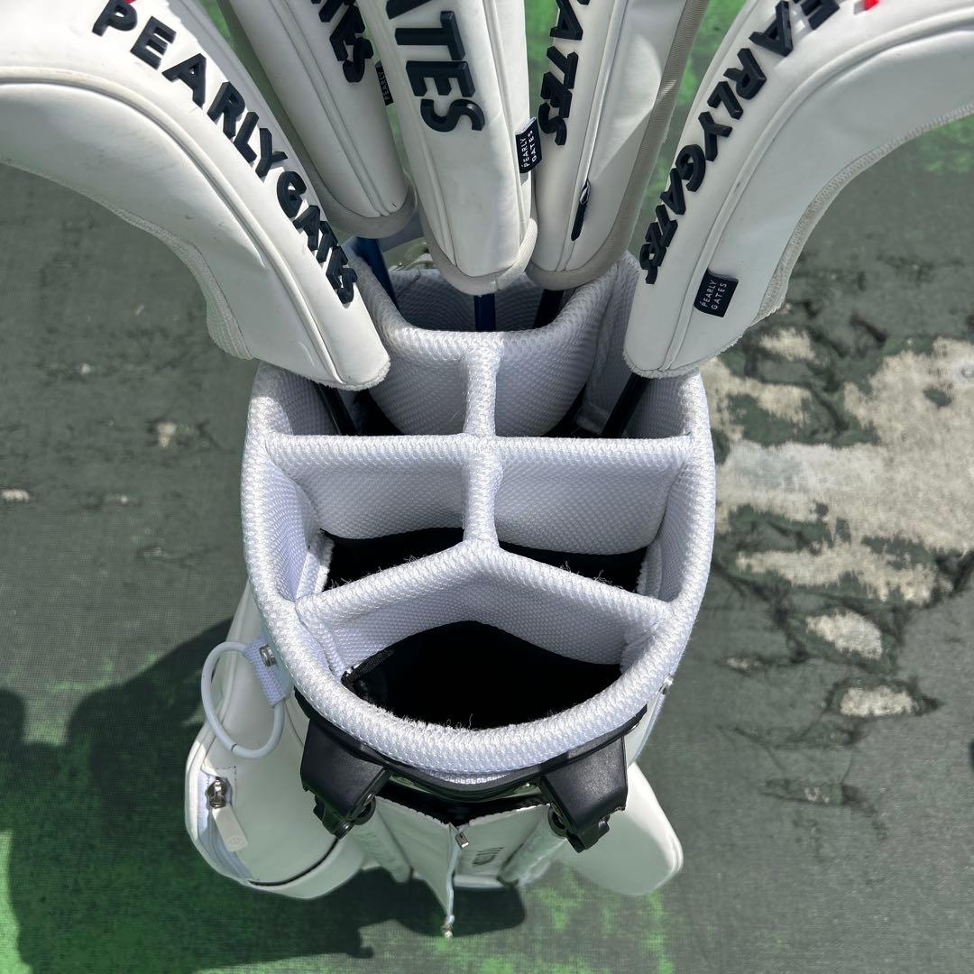 PEARLY GATES スタンド式キャディバッグ ヘッドカバー5本付き