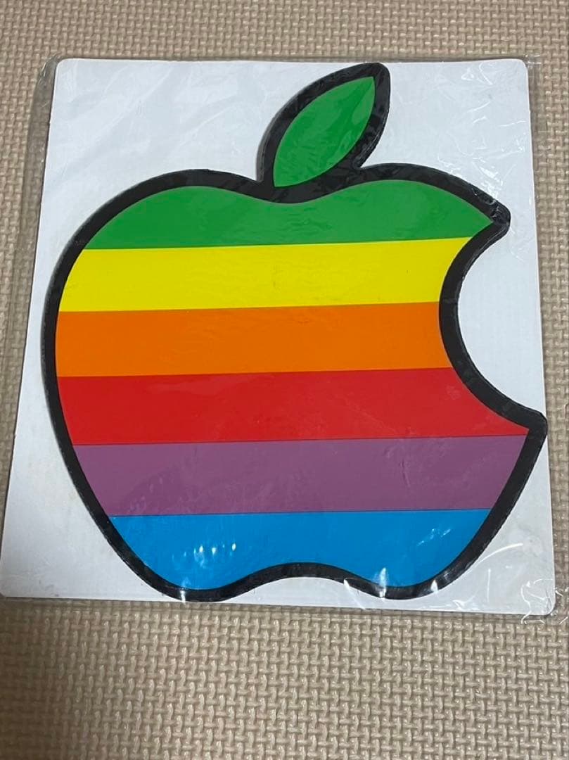 【激レア】Apple computer アップル　レインボーロゴ　マウスパッド
