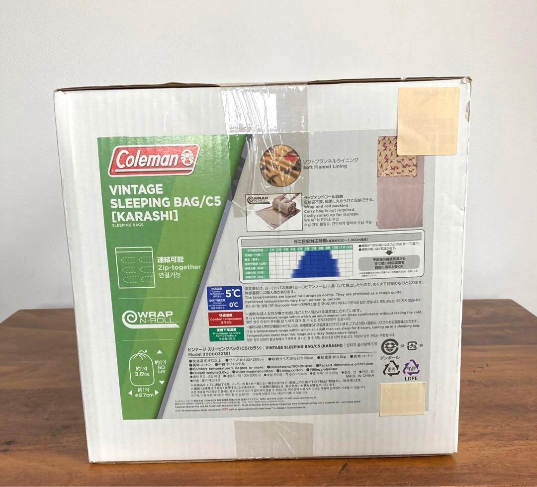 【限定販売品】コールマン 寝袋 スリーピングバッグ C5 カラシ