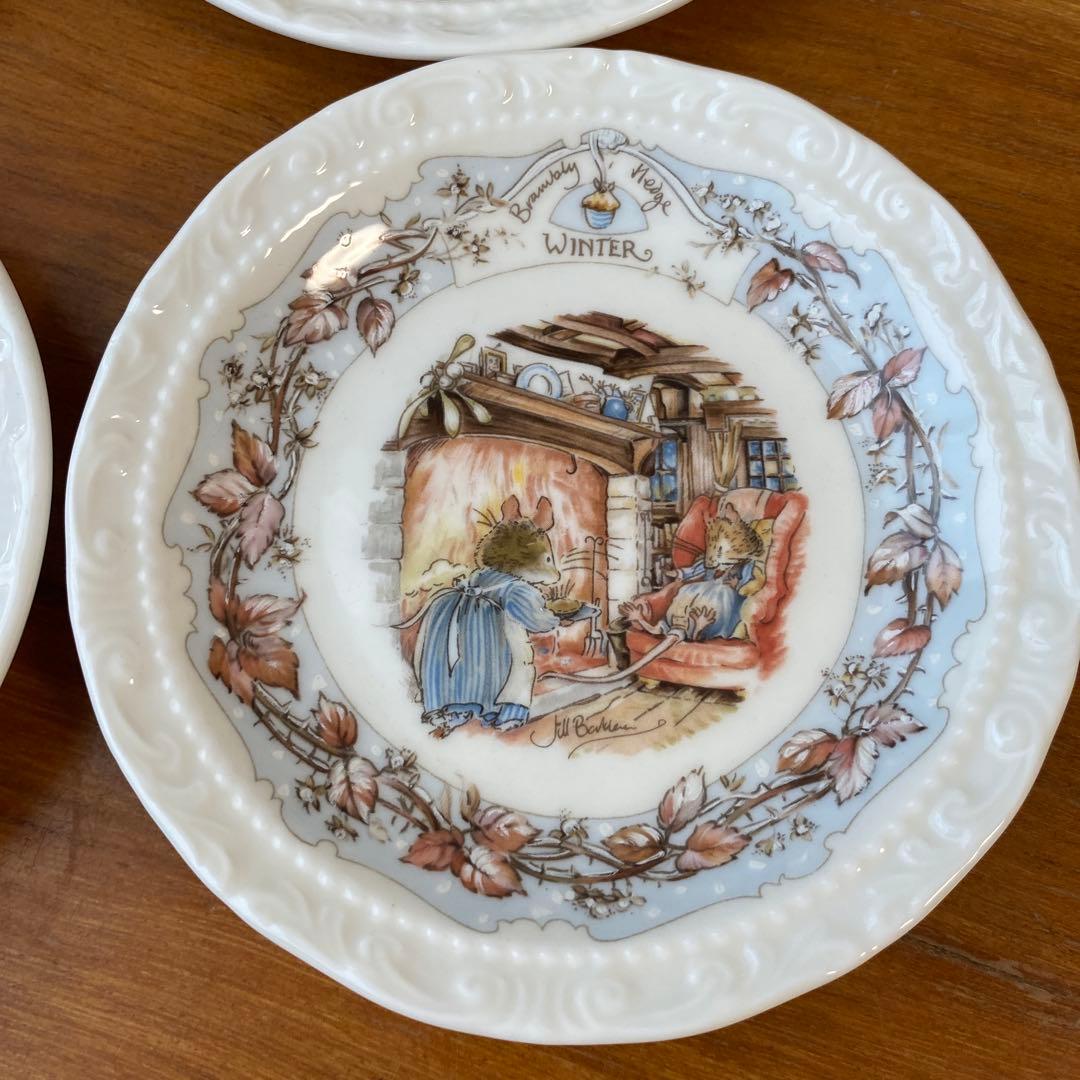 ロイヤルドルトン ブランブリーヘッジ コースター　小皿　シンブル　四季シリーズ