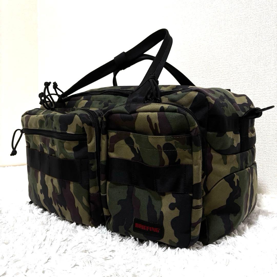 ✨美品✨ブリーフィング BRIEFING ゴルフ ボストンバッグ 迷彩 多機能
